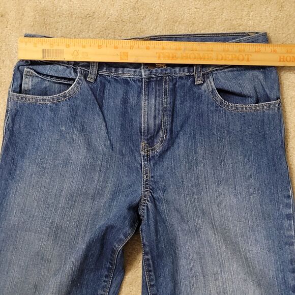 Old Navy Jeans Womens 14 Blue Distressed Wash Straight Mid Rise Jean (31… - Picture 9 of 12